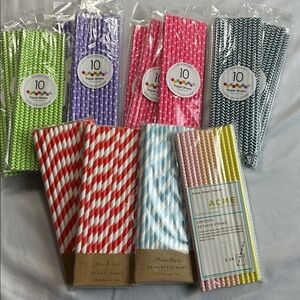 New 16 sets of Paper  Straws: Meri Meri & Acme and more